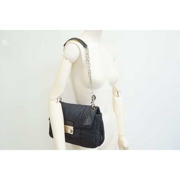 Prada Black Chain Bag Shoulder Nylon - Picture 1 of 10